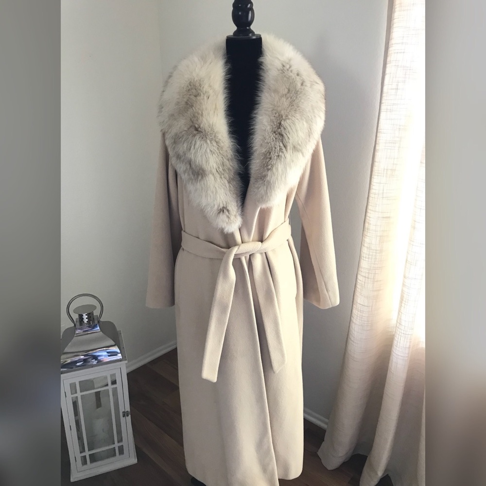 REGENCY CASHMERE FOX FUR COLLAR COAT (Vintage)
